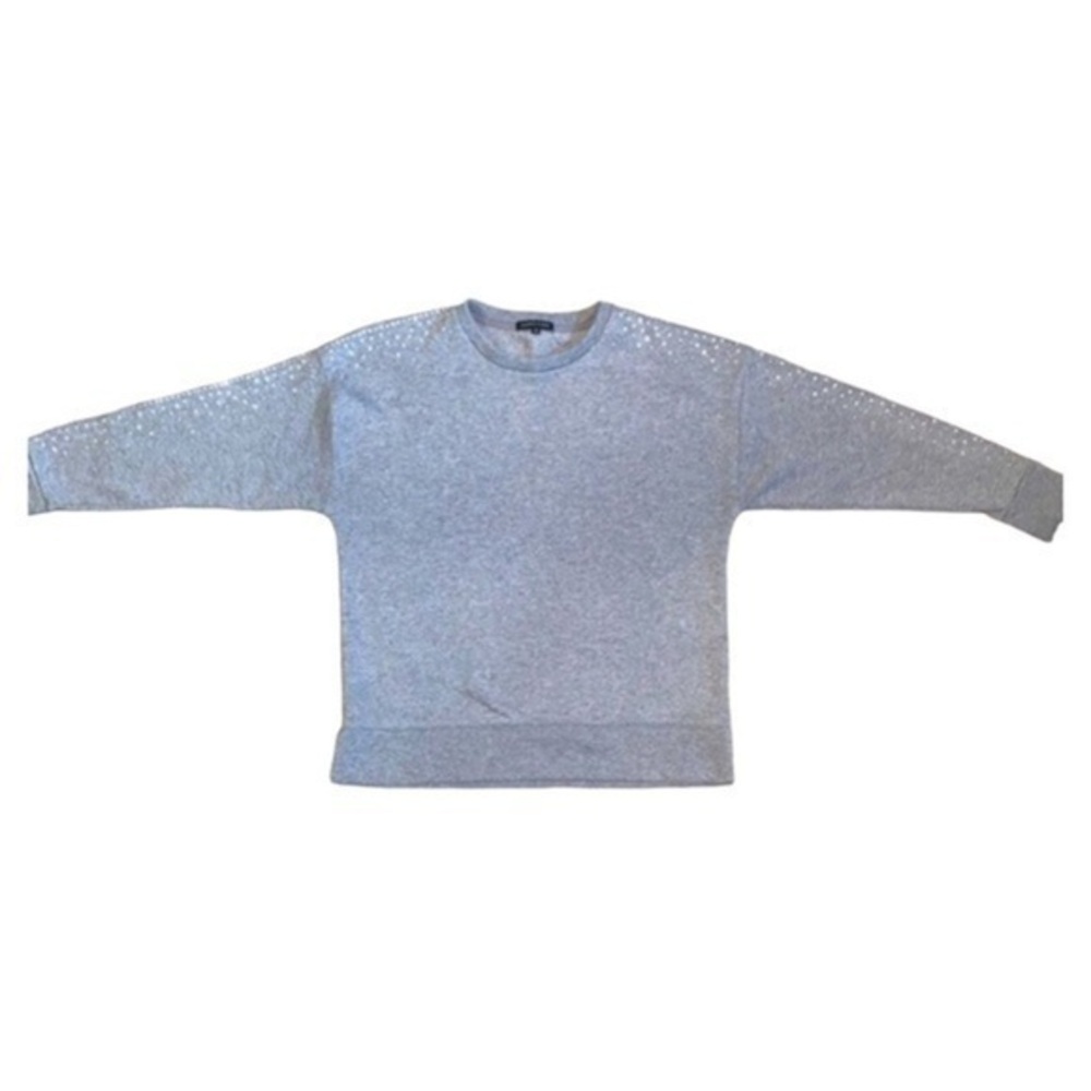 Jeanne Pierre Silver Studded Soft Crewneck Sweatshirt